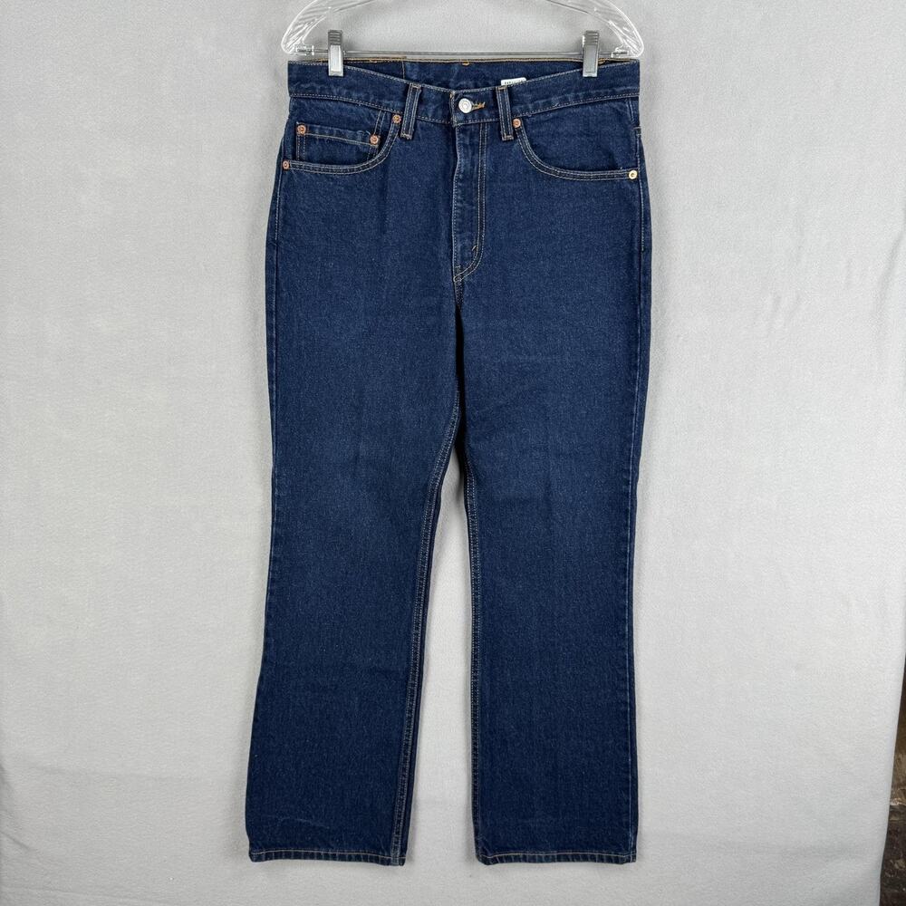 Vintage Levis 517 Jeans Mens 32x29 Dark Wash Blue Denim Boot Cut Slim Fit